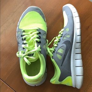 Size 5.5 Nike Free 5.0 running shoes